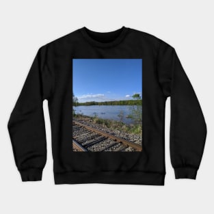 Railroad Tracks by the River Crewneck Sweatshirt